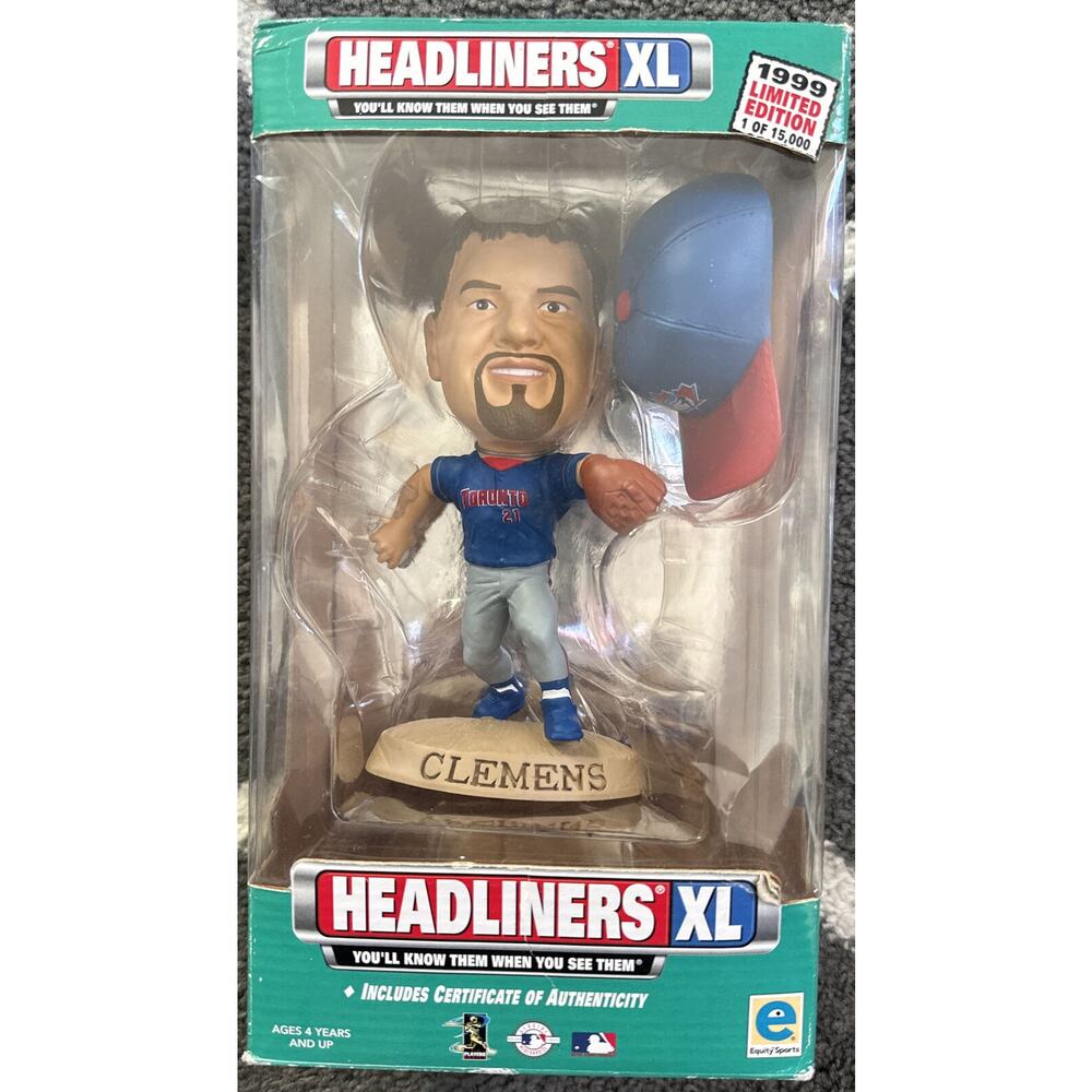 Roger Clemens Toronto Blue Jays NIB Headliners XL NIP 1999 Limited Edition